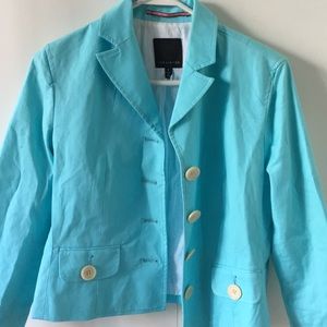 The Limited Size 8 - light turquoise blue jacket blazer - like new!